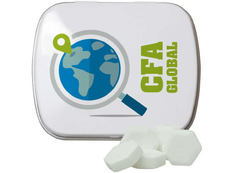 Product image Traubenzucker Orange Drops, ca. 20g, Mintdose weiß Werbeartikel