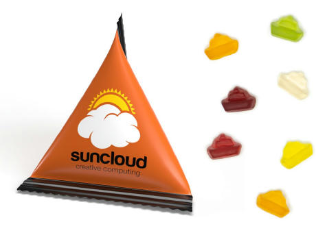 Mini Tetraeder Fruchtgummi Werbeartikel