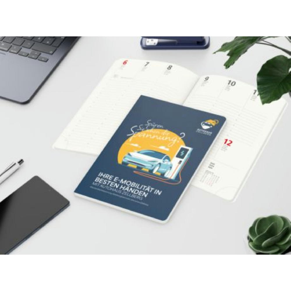 Wochenkalender Prestige-Flexx RECYCLING A5 Naturkarton-Softcover individuell Werbeartikel
