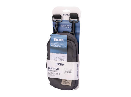 Product image TROIKA Smartphone Umhängetasche BLUE CYCLE SMARTBAG bedrucken