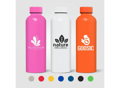 Norden Trinkflasche in glänzender Monochrom-Optik und wasserdicht aus rPET - 680 ml Werbeartikel