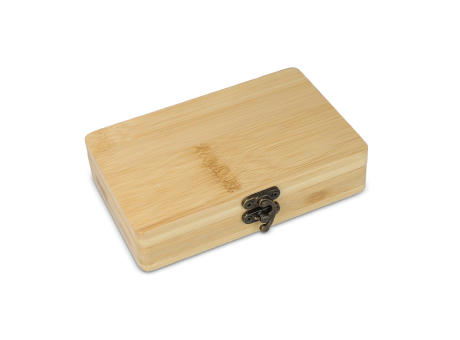 Product image 13-teiliges Werkzeugset in Bambusbox Werbeartikel