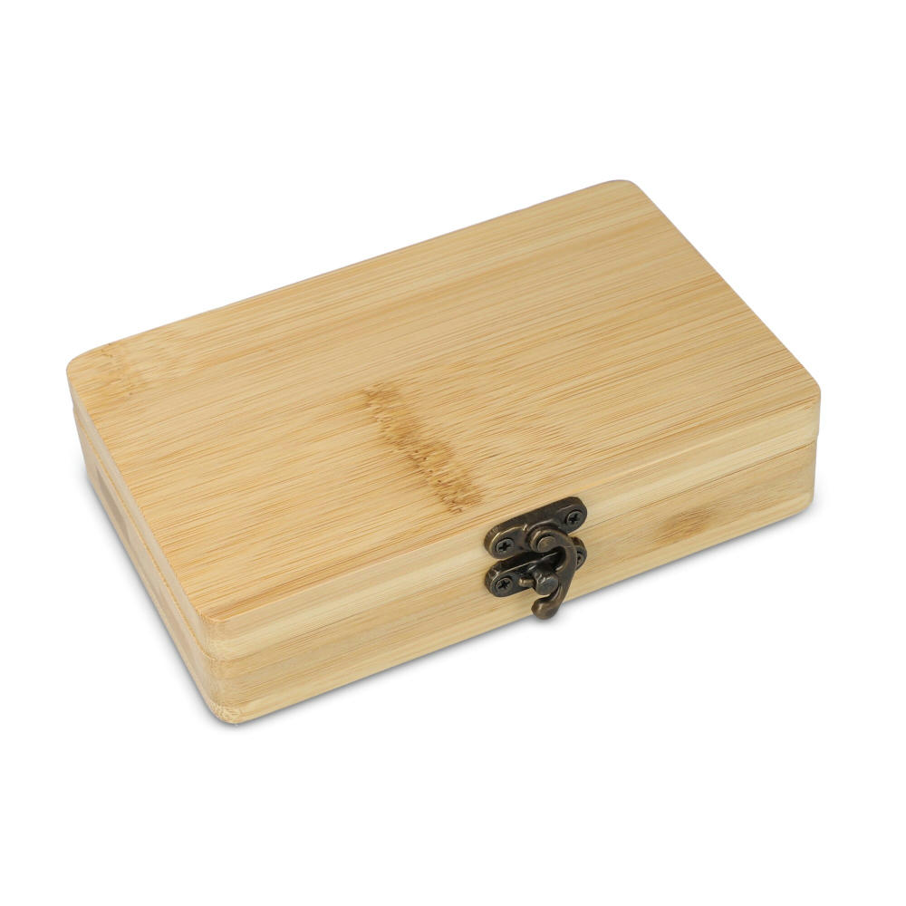 Product image 13-teiliges Werkzeugset in Bambusbox Werbeartikel