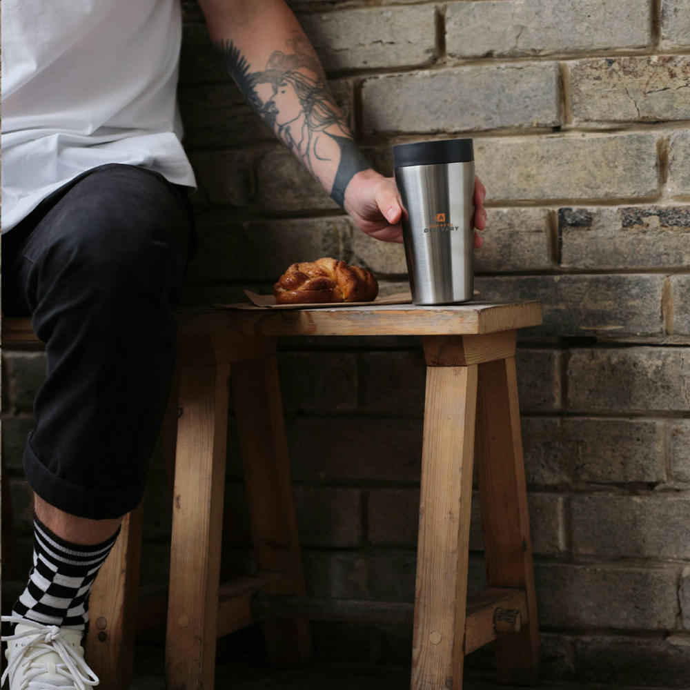 Circular&Co Recycled Stainless Steel Coffee Cup 340 ml Werbeartikel