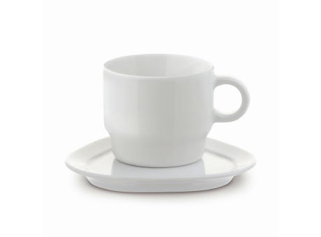Product image Tasse Dreieck Teller Satellite 180ml Werbeartikel