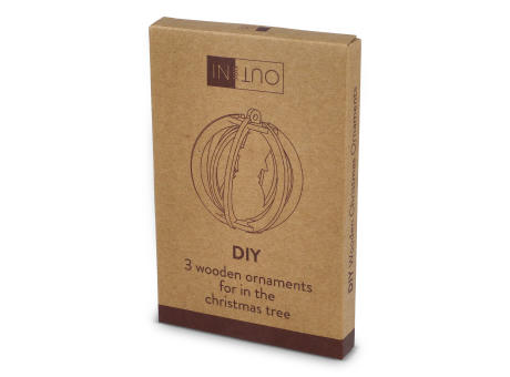 InSideOut Weihnachtsschmuck aus Holz 3er-Set Werbeartikel