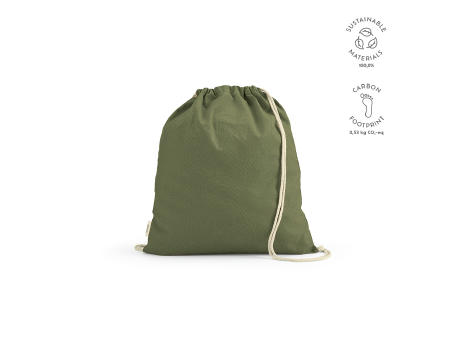Lhotse Kordelzugbeutel aus recycelter Baumwolle (140 g/m²) bedrucken