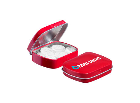 Mini Klappdeckeldose Logo Pfefferminz Werbeartikel