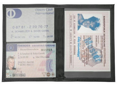 Product image CreativDesign® Ausweistasche "DesignLine" schwarz bedrucken