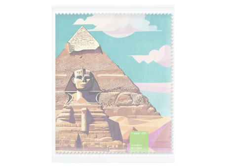 Product image POLYCLEAN rPET Brillenputztuch 30x20 cm im Papieretui, All-Inclusive-Paket Werbeartikel
