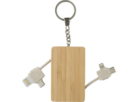 Bambus-Schlüsselanhänger Bianca bedrucken