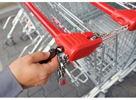 TROIKA Mini-Werkzeug PARCEL CUT & CART Werbeartikel