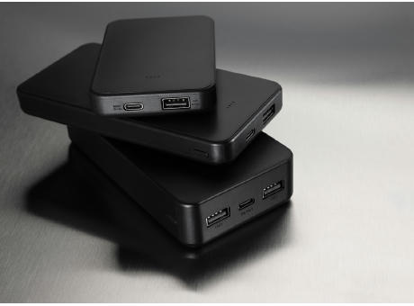 Boostcore 20.000mAh Powerbank aus RCS rec. Kunststoff bedrucken