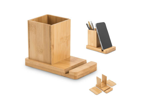 ERWIN. Schreibtischset mit Handyhalter und Becher Werbeartikel