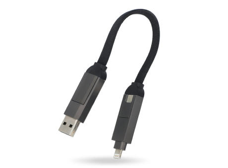 Multifunktionales 4-in-1 Kabel OTG Schlüsselanhänger Größe 60 W Werbeartikel