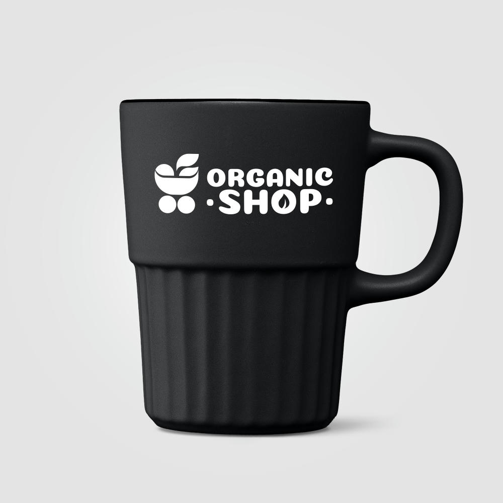 Majesty Keramiktasse mit geriffelter Oberfläche und mattem Finish - 445 ml Werbeartikel