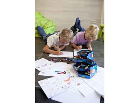 Kinderfarbbox aus Karton Kenji Werbeartikel