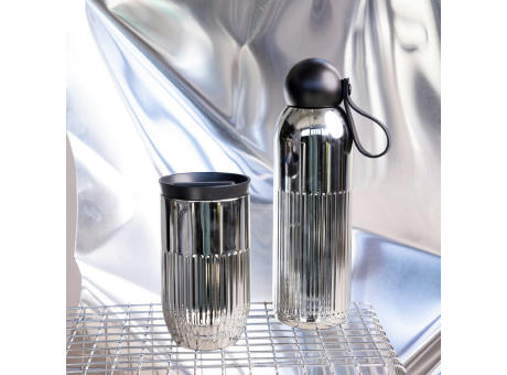 Sagaform Tekla Stahlisolierflasche Chrom (recycelt) 500 ml Werbeartikel