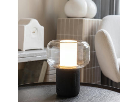 Lux 10W Lautsprecherlampe aus RCS recyceltem Kunststoff Werbeartikel