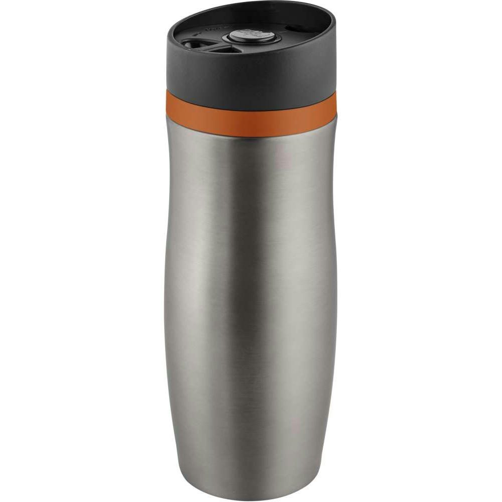 Product image Metmaxx®Thermobecher "CremaExtensaProtect“ titan/Ring orange Werbeartikel