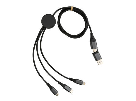 Terra 120cm 6-in-1-Kabel aus RCS recyceltem Aluminium Werbeartikel
