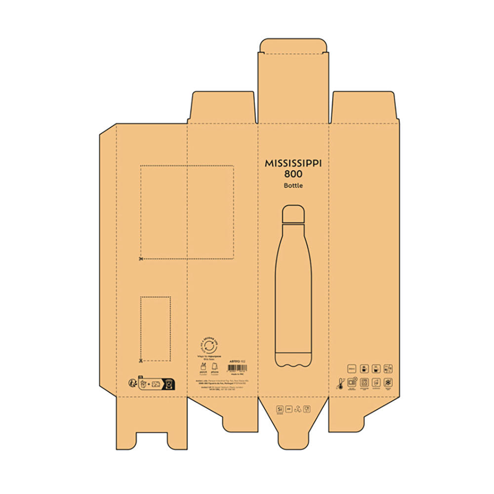 Mississippi 800 Trinkflasche recy. Edelstahl 810 ml  Werbeartikel