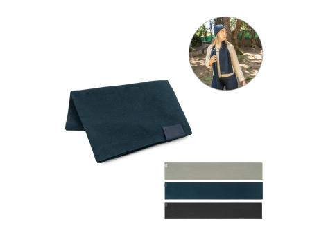 Product image SERENITY. Schal aus recyceltem Polyester (100 % rPET) mit Aufnäher zur individuellen Veredelung Werbeartikel