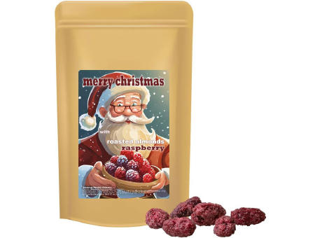 Product image Gebrannte Mandeln Himbeere, ca. 80g, Standbeutel Midi bedrucken