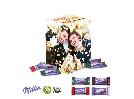 Product image Adventskalender Cube "XL" mit Milka Schokolade Werbeartikel