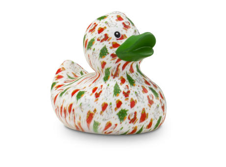 Werbeente Torsten Tannenbaum mit grünem Schnabel, ca. 8 cm Werbeartikel