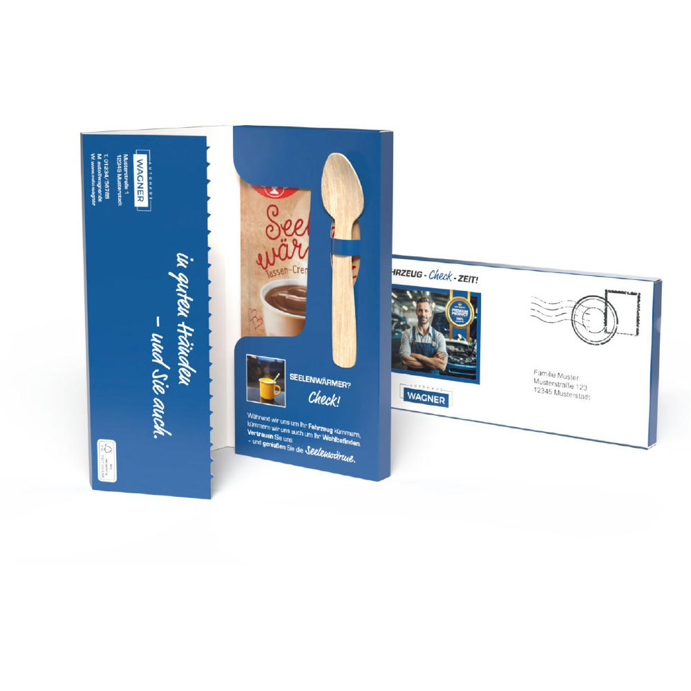 Product image Dr. Oetker Tassenpudding in Mailingmappe Werbeartikel