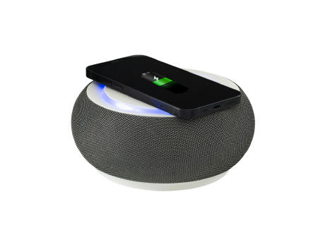 Wireless Lautsprecher inkl 10 Watt Wireless Charger REEVES-DOTHAN Werbeartikel