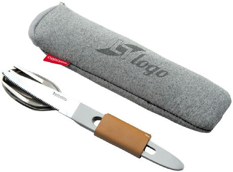 Besteckset 'Toronto', mit einer Tasche aus Neopren Werbeartikel