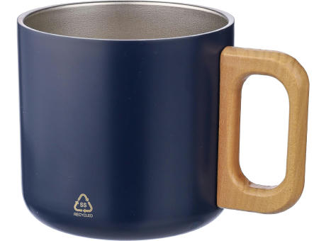 Doppelwandiger Becher aus recyceltem Edelstahl 400 ml Dwight Werbeartikel