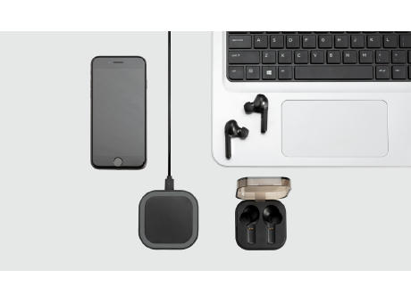 TrueWireless Ohrhörer in kabelloser Ladebox Werbeartikel