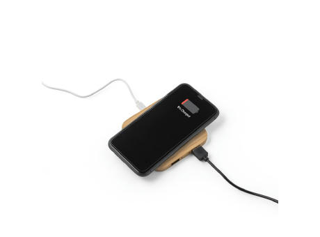 DALTON. Superschnelles 15W wireless Ladegerät aus Bambus bedrucken