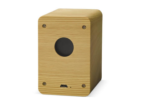 Kabelloser Lautsprecher in klassischer Holzoptik 3W Werbeartikel