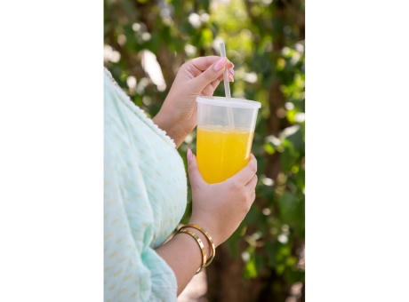 Trinkbecher "Vital", 500 ml mit Deckel und Strohhalm Werbeartikel