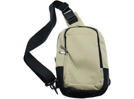 Umhängetasche 'Almeria', Polycotton beige bedrucken