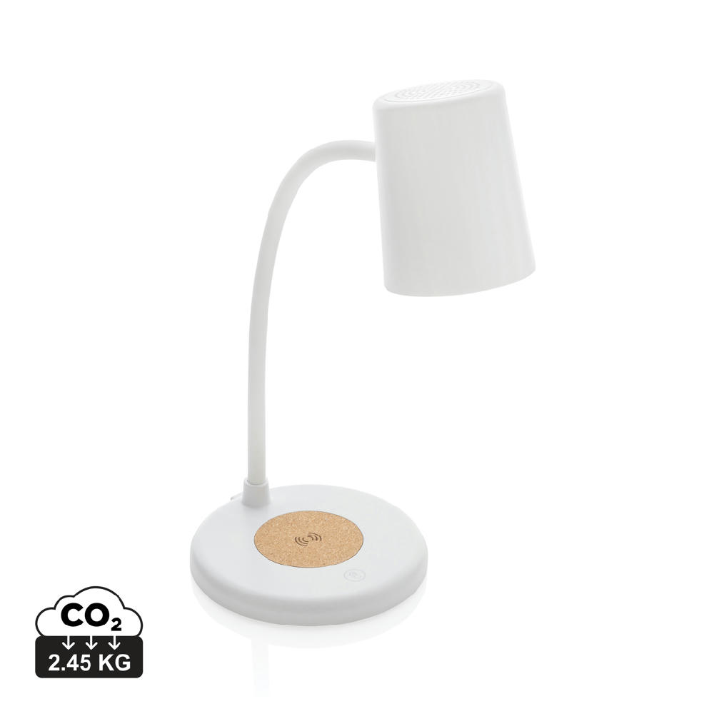 Product image Zenara 15W Schreibtischlampe aus RCS rec. Plastik & Kork Werbeartikel