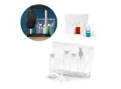 DENIRO. Transparente Kulturbeutel PVC Werbeartikel