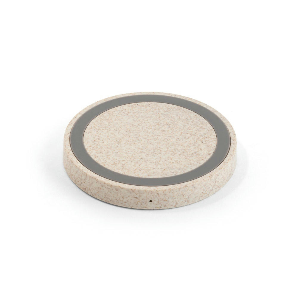 Product image CUVIER. 5W wireless Ladegerät aus ABS und Strohfaser Werbeartikel