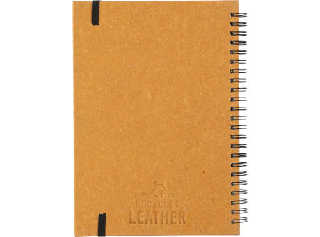 Notizbuch aus recyceltem Leder A5 Egon Werbeartikel