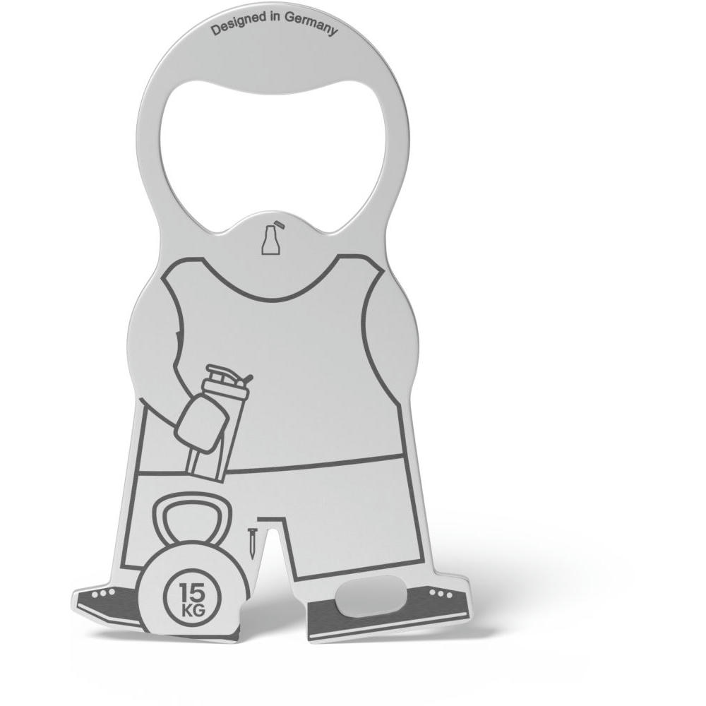 RICHARTZ Einkaufswagenlöser karl gym: Figur mit Trinkflasche und Kettlebell – Werbeartikel mit Ihrem Logo