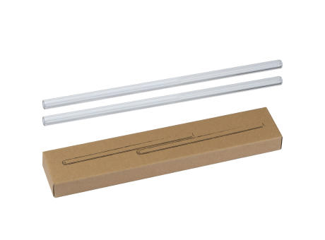 Product image Set aus zwei Glas Trinkhalmen Werbeartikel