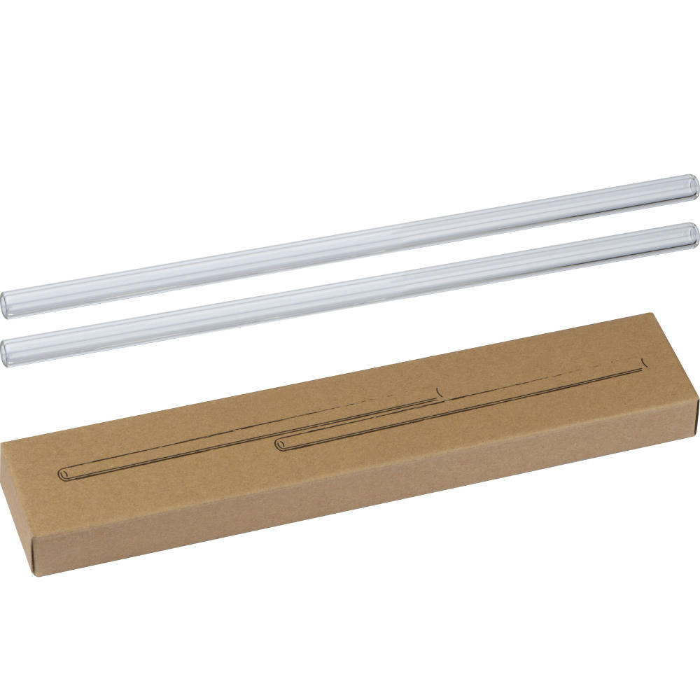 Product image Set aus zwei Glas Trinkhalmen Werbeartikel