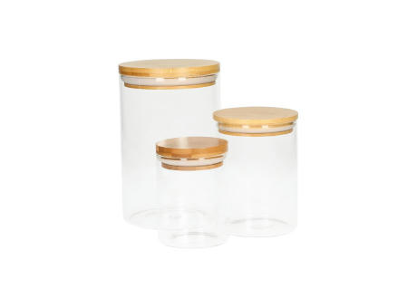 Glasbehälter "Bamboo", 0,35 l Werbeartikel