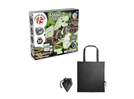 2 in 1 Fossil Excavation Kit V. Lernspiel lieferung inklusive einer faltbaren geschenktasche aus 190T Werbeartikel