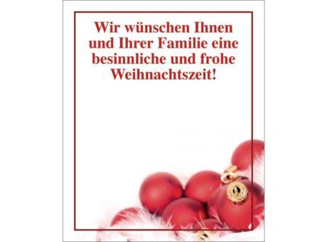 Nikolausstiefel Nougat, 150g, mit Grußkarte Werbeartikel