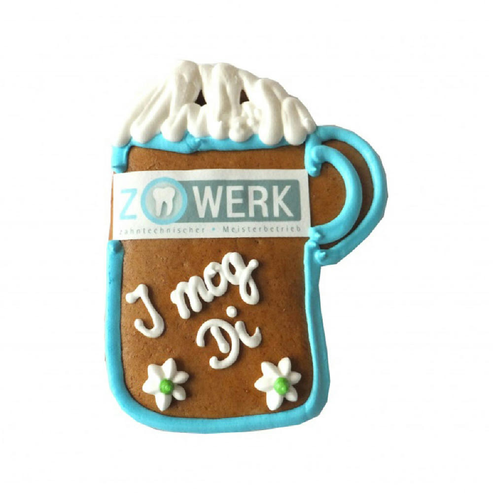 Lebkuchen-Bierkrug 15 cm Werbeartikel